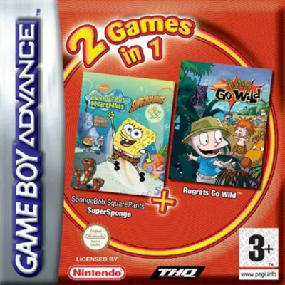 2 Games in 1 - Rugrats - Go Wild + SpongeBob SquarePants - SuperSponge (Europe)